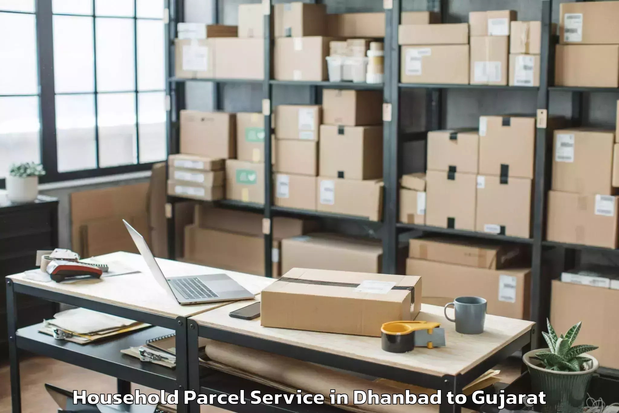 Hassle-Free Dhanbad to Gujarat University Ahmedabad Household Parcel